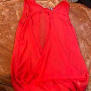Red Sheer Top